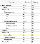 Plan y Dedicación Curso 12SEM