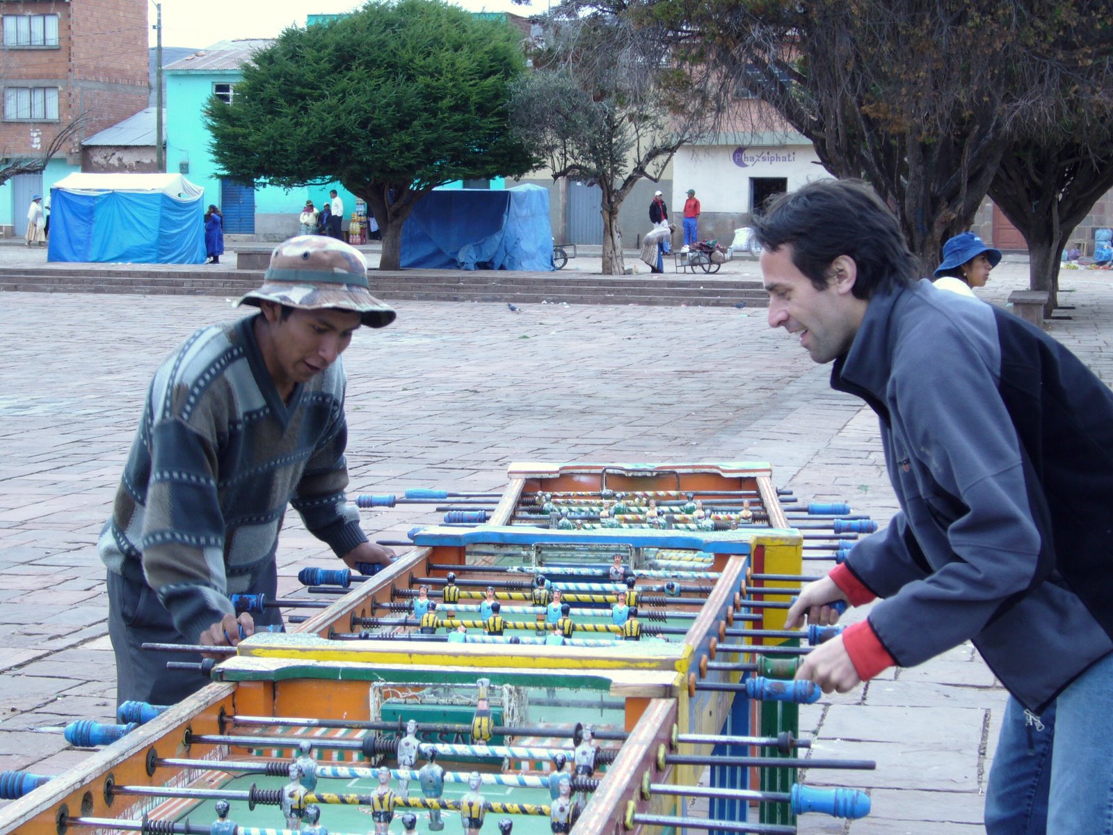 Al futbolín con Remberto